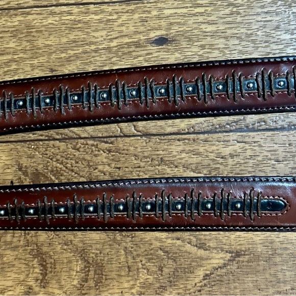 Brighton • Size 33 • Men’s • Brown/Black • • Studded • Belt - Picture 10 of 10